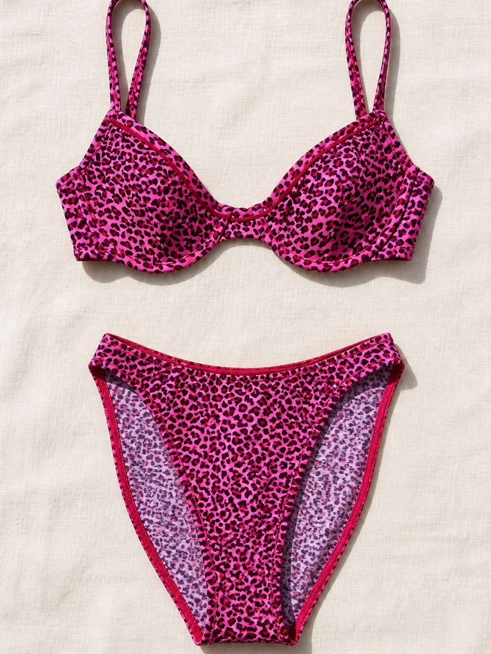 📣 Body Glove 🌞 Pink Leopard 🩷 🐆Underwire Bikini 👙Set Size Medium 🌊 ⛱️ - Picture 3 of 6
